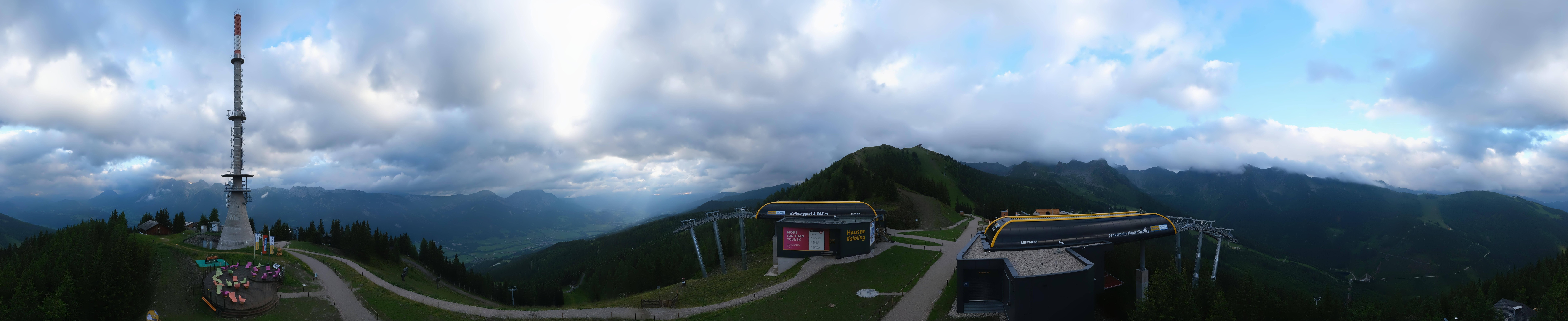 Archiv Foto Webcam Hauser Kaibling: Panorama Sendemast