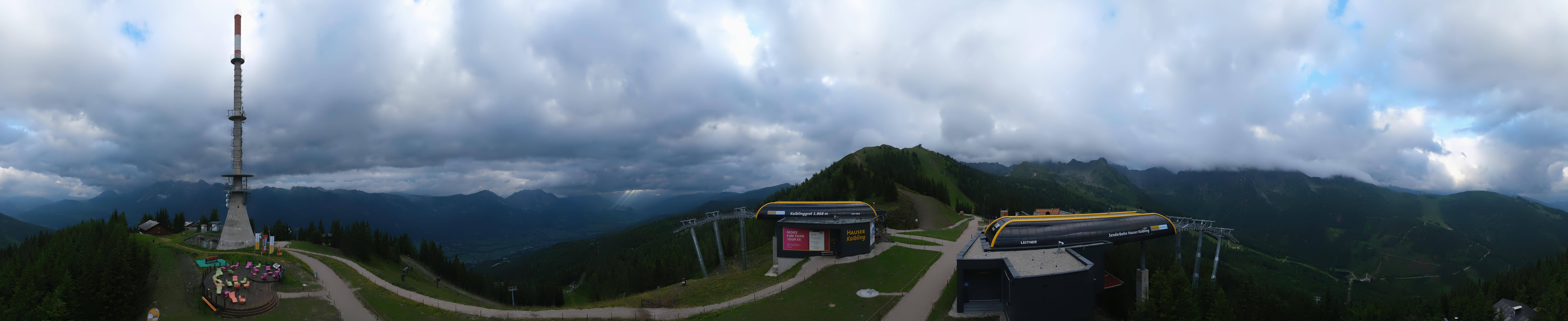 Archiv Foto Webcam Hauser Kaibling: Panorama Sendemast
