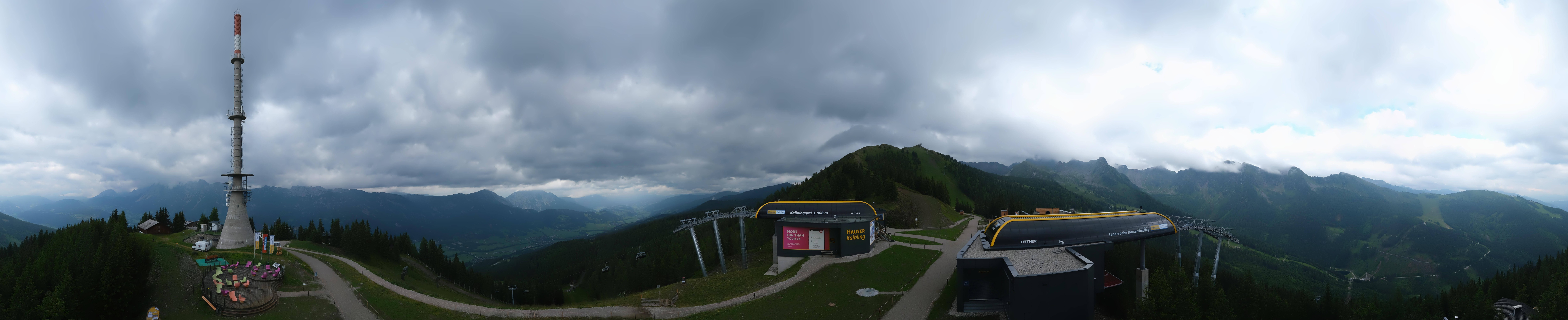 Archiv Foto Webcam Hauser Kaibling: Panorama Sendemast