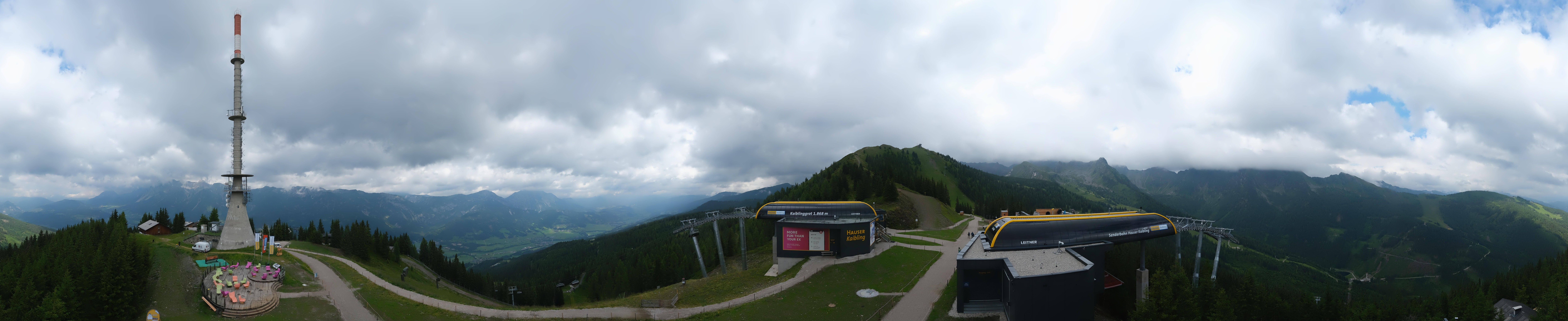 Archiv Foto Webcam Hauser Kaibling: Panorama Sendemast
