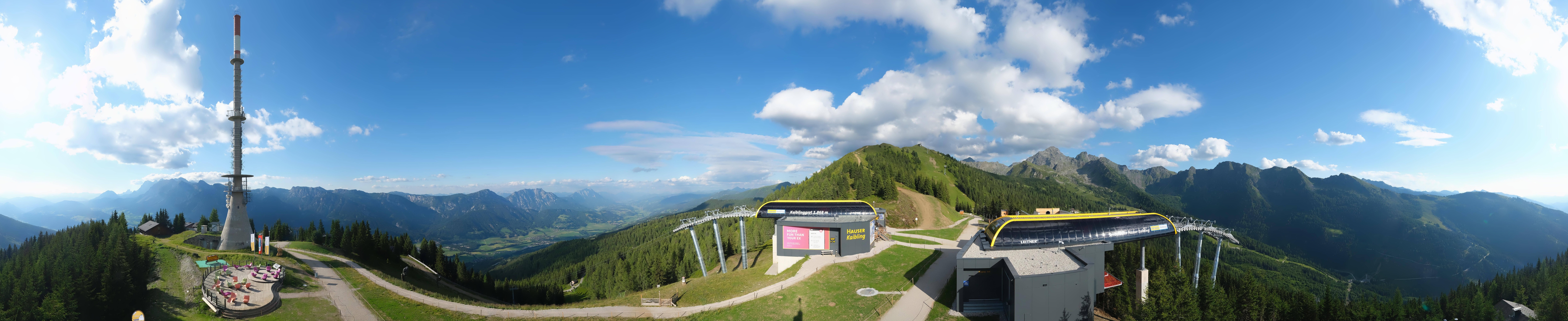 Archiv Foto Webcam Hauser Kaibling: Panorama Sendemast