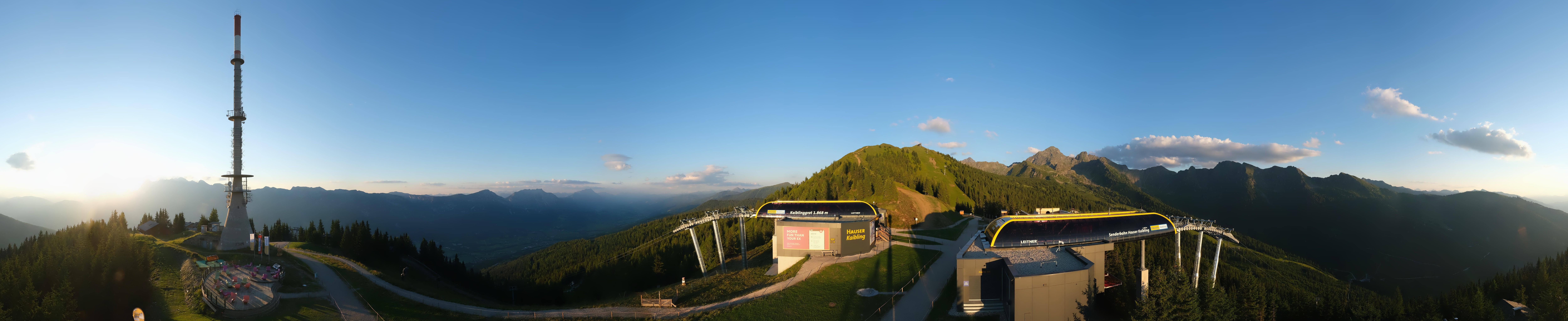 Archiv Foto Webcam Hauser Kaibling: Panorama Sendemast