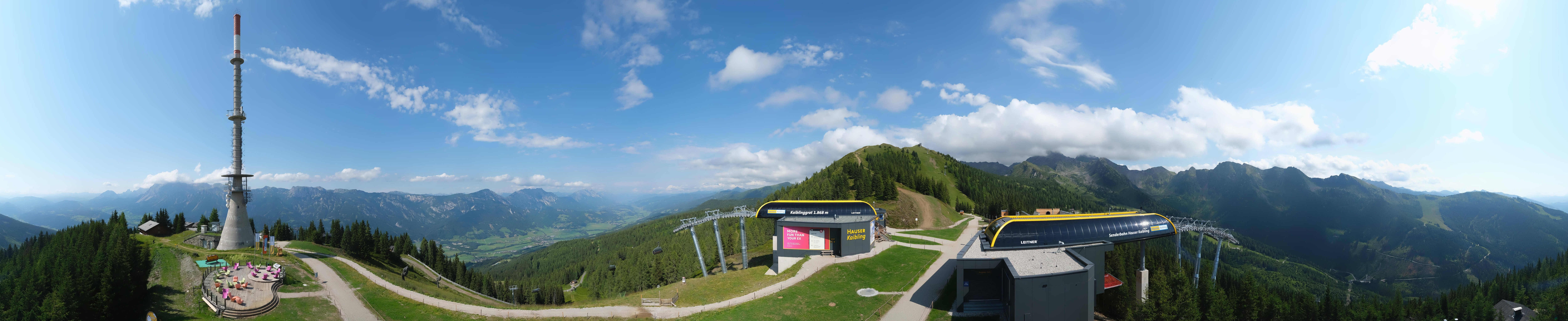 Archiv Foto Webcam Hauser Kaibling: Panorama Sendemast