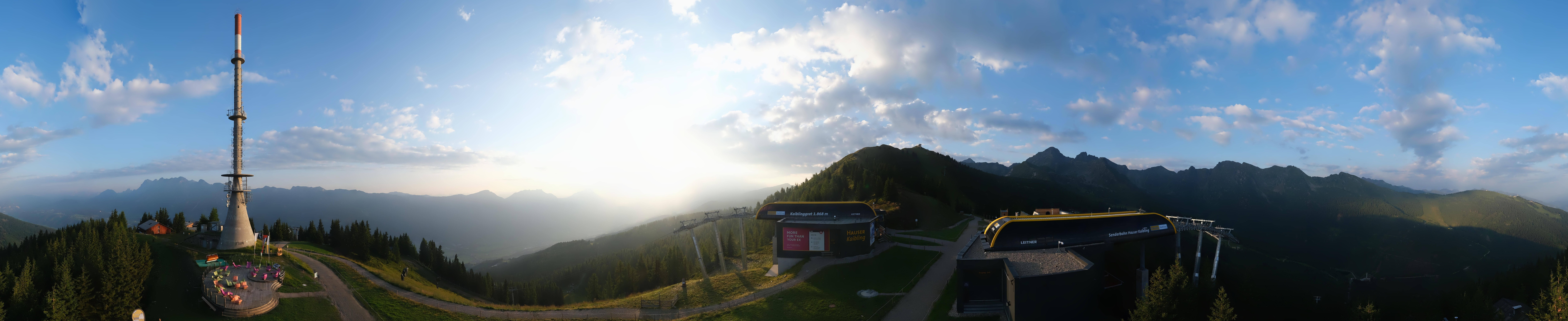 Archiv Foto Webcam Hauser Kaibling: Panorama Sendemast