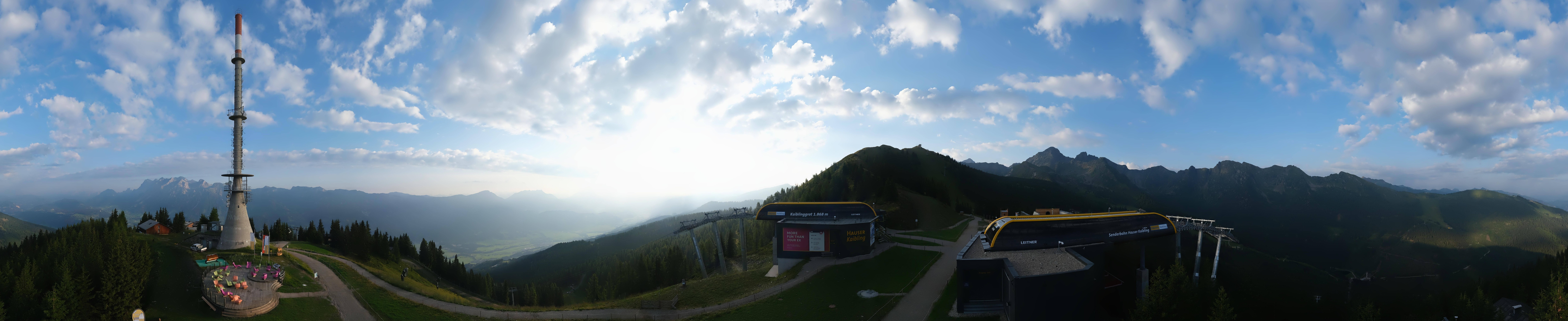 Archiv Foto Webcam Hauser Kaibling: Panorama Sendemast