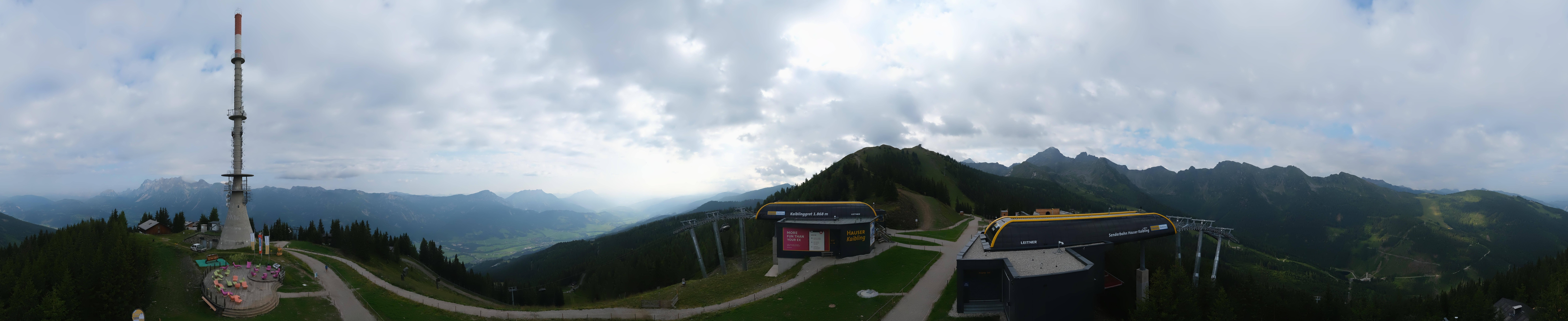 Archiv Foto Webcam Hauser Kaibling: Panorama Sendemast