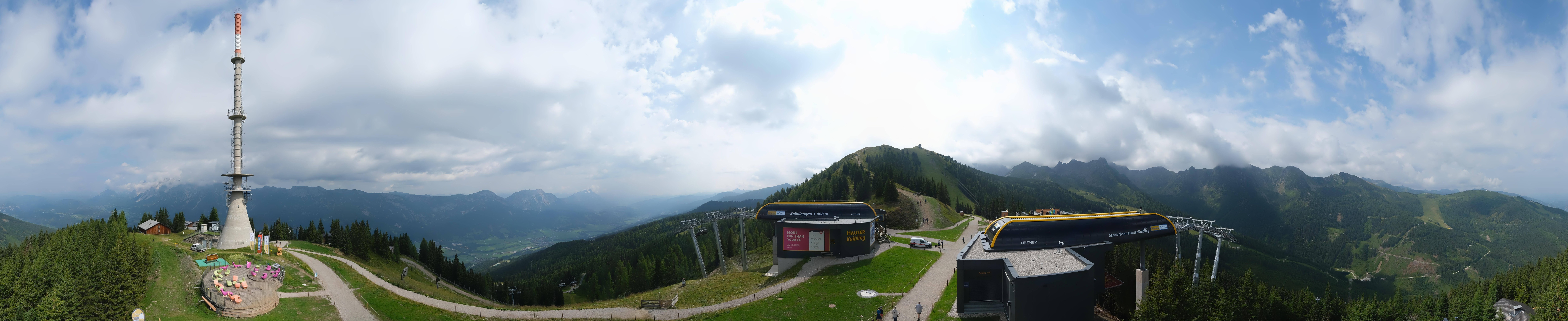 Archiv Foto Webcam Hauser Kaibling: Panorama Sendemast