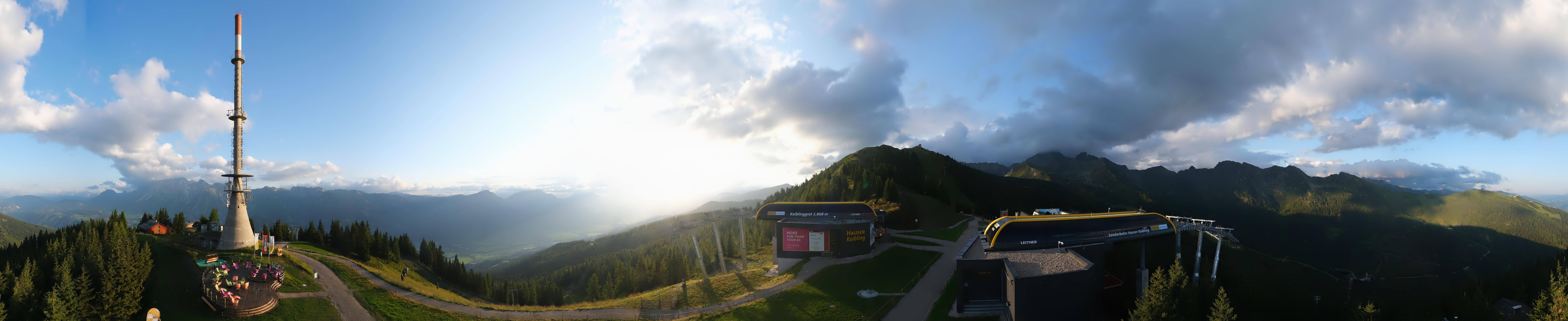 Archiv Foto Webcam Hauser Kaibling: Panorama Sendemast