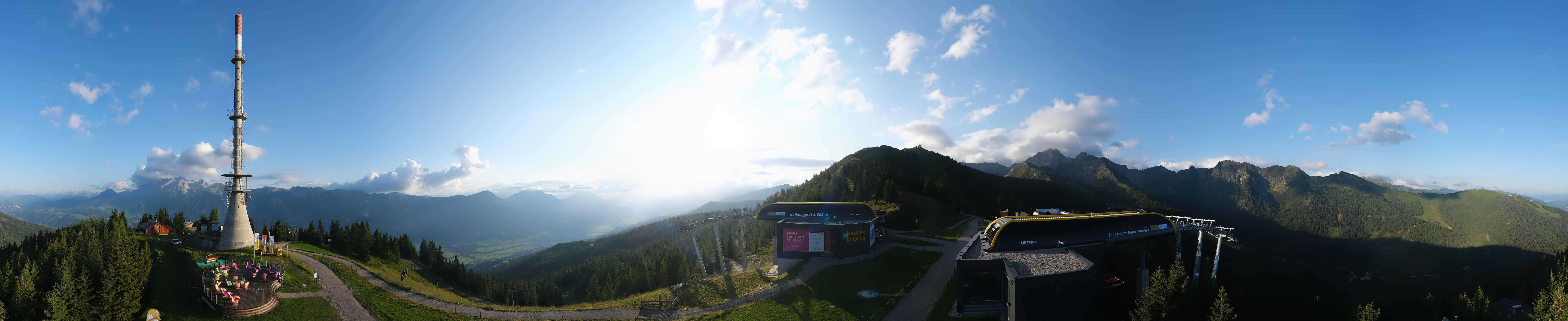 Archiv Foto Webcam Hauser Kaibling: Panorama Sendemast