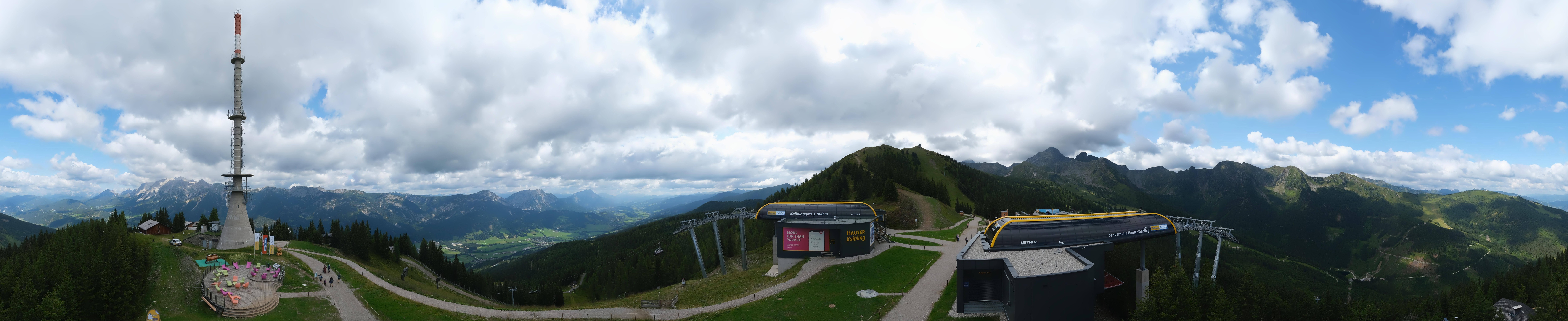 Archiv Foto Webcam Hauser Kaibling: Panorama Sendemast