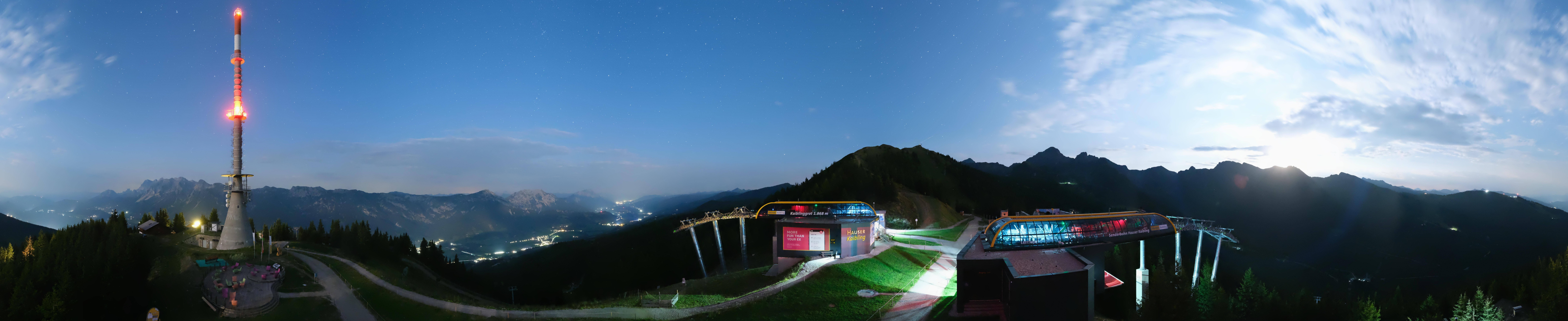 Archiv Foto Webcam Hauser Kaibling: Panorama Sendemast