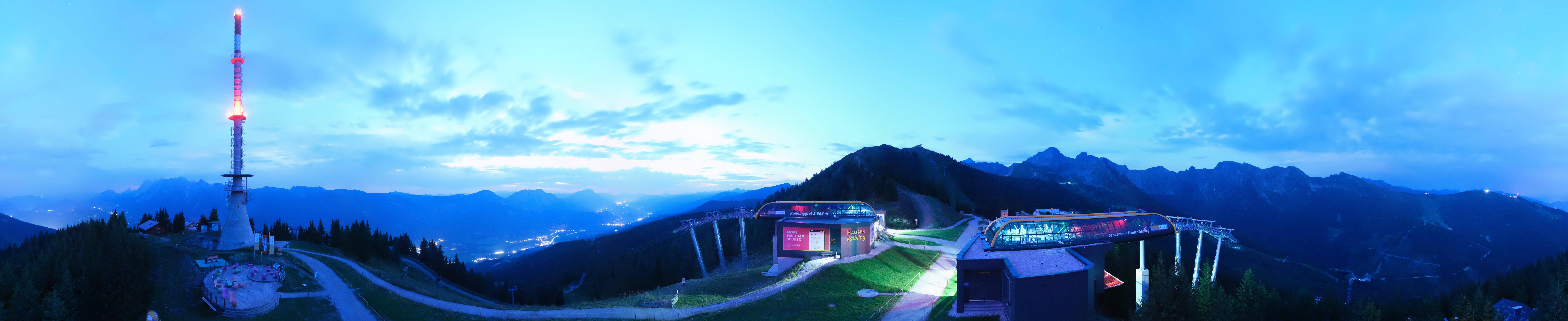Archiv Foto Webcam Hauser Kaibling: Panorama Sendemast