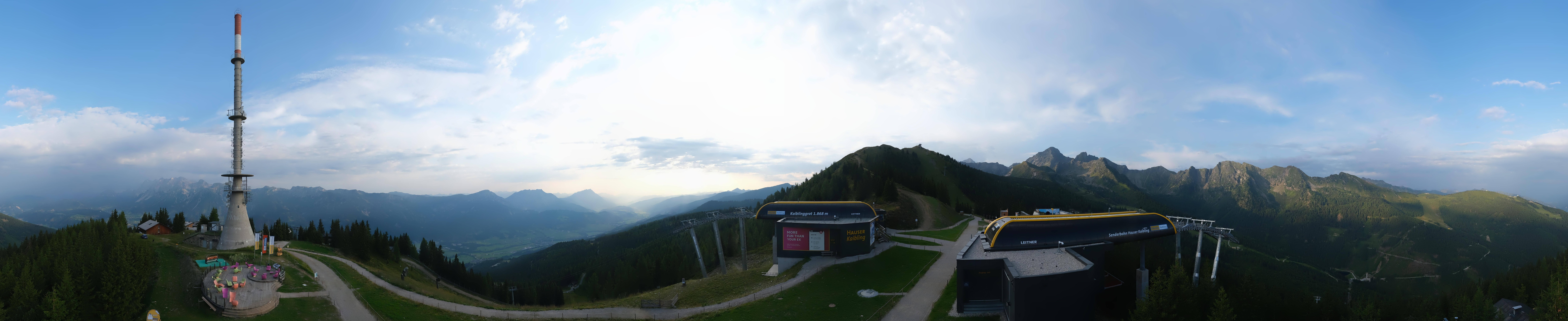 Archiv Foto Webcam Hauser Kaibling: Panorama Sendemast