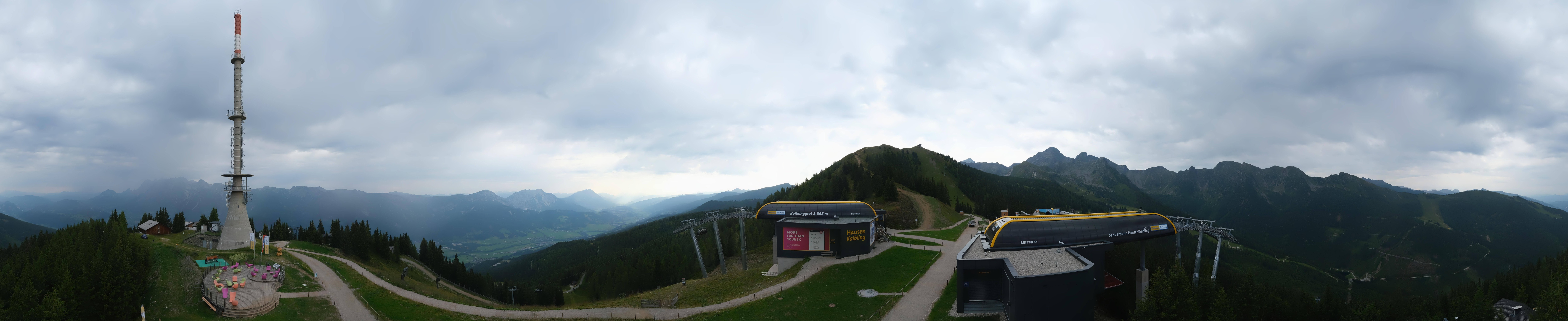 Archiv Foto Webcam Hauser Kaibling: Panorama Sendemast