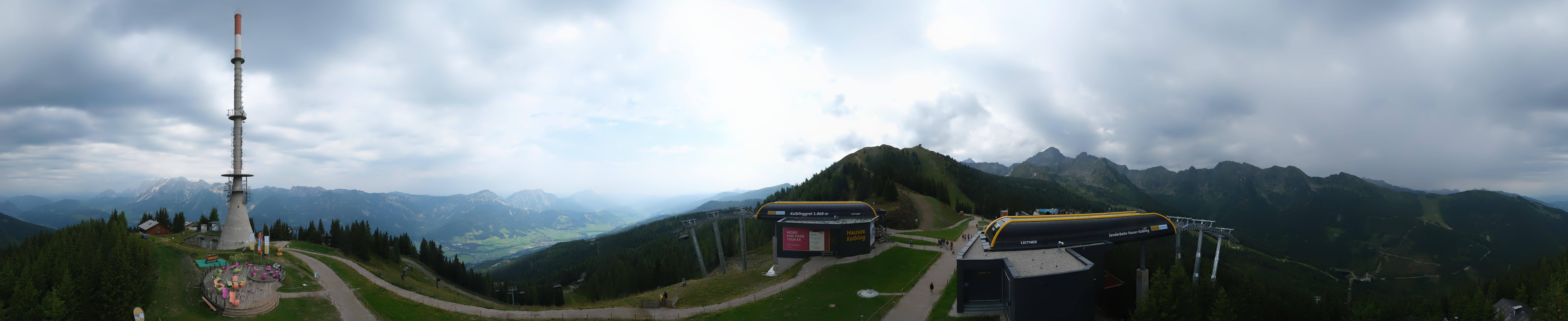 Archiv Foto Webcam Hauser Kaibling: Panorama Sendemast