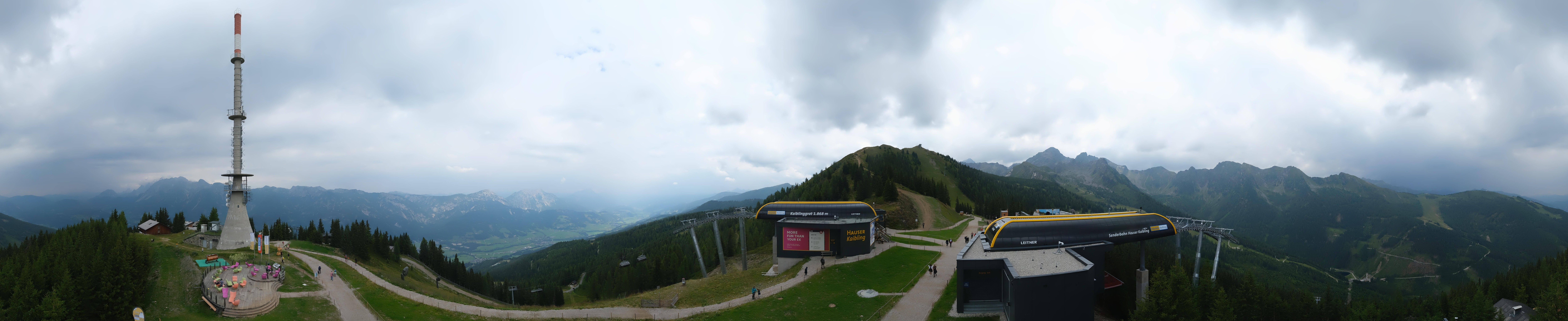 Archiv Foto Webcam Hauser Kaibling: Panorama Sendemast