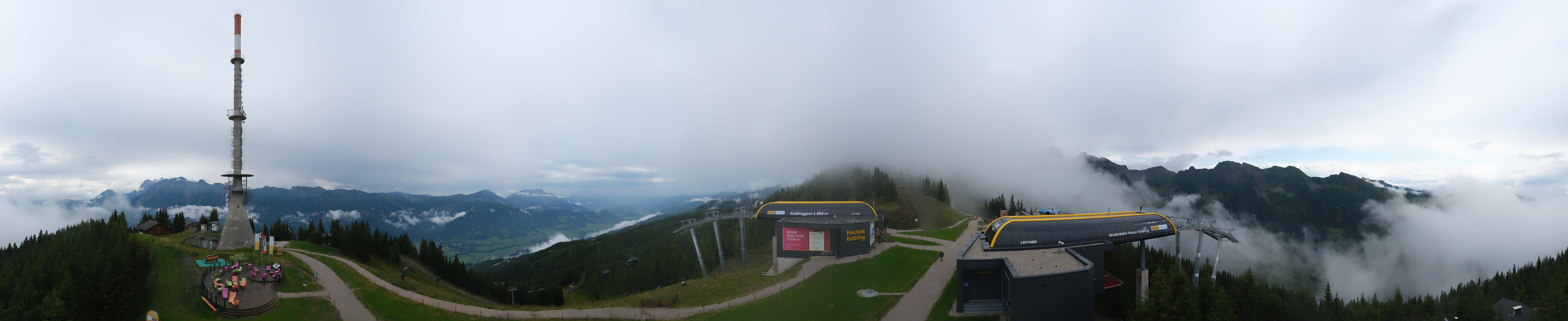 Archiv Foto Webcam Hauser Kaibling: Panorama Sendemast