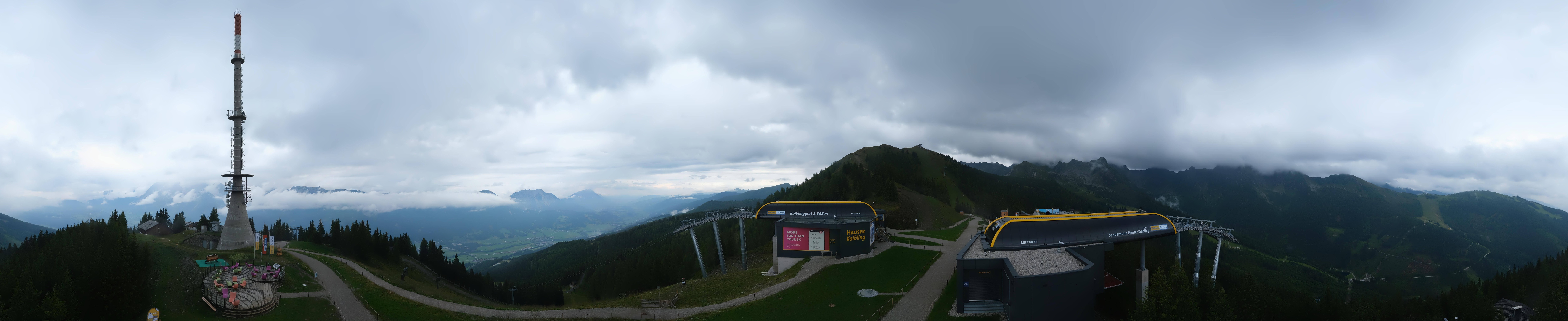 Archiv Foto Webcam Hauser Kaibling: Panorama Sendemast