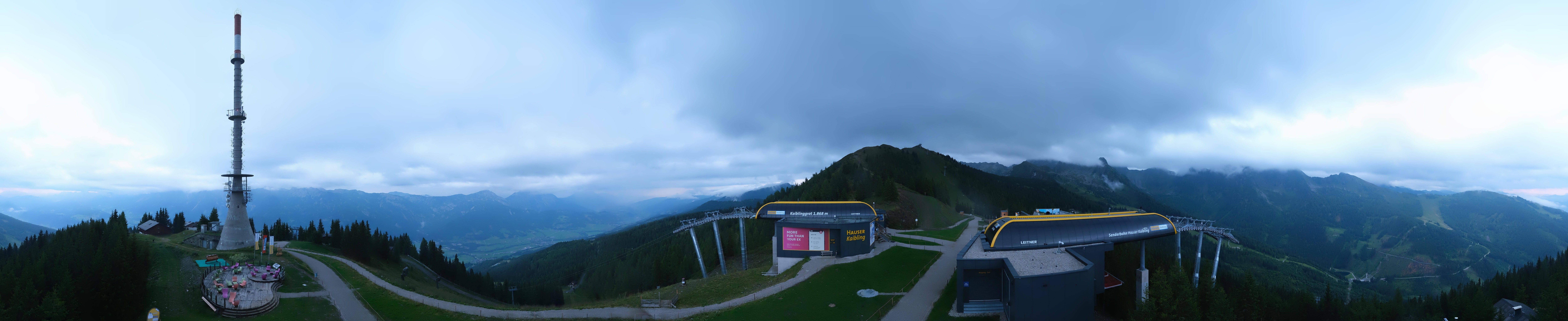 Archiv Foto Webcam Hauser Kaibling: Panorama Sendemast