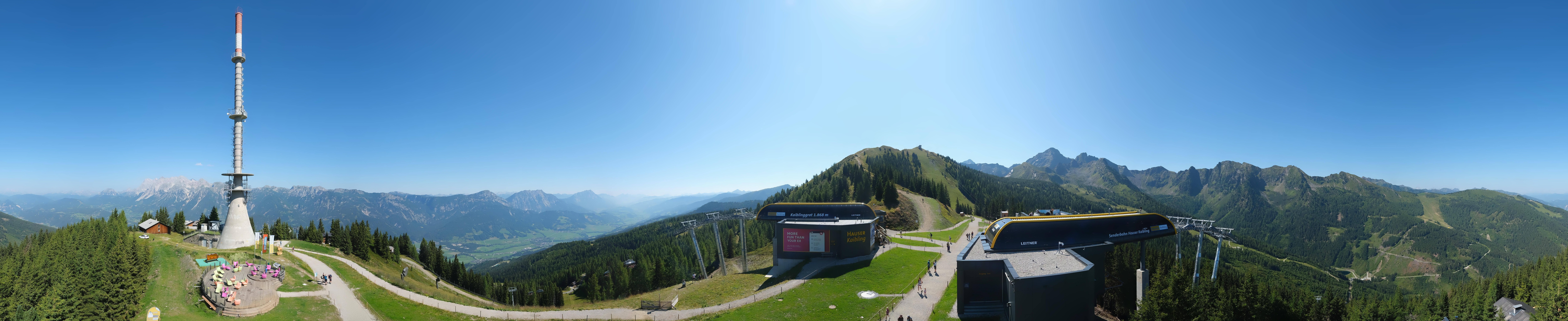 Archiv Foto Webcam Hauser Kaibling: Panorama Sendemast