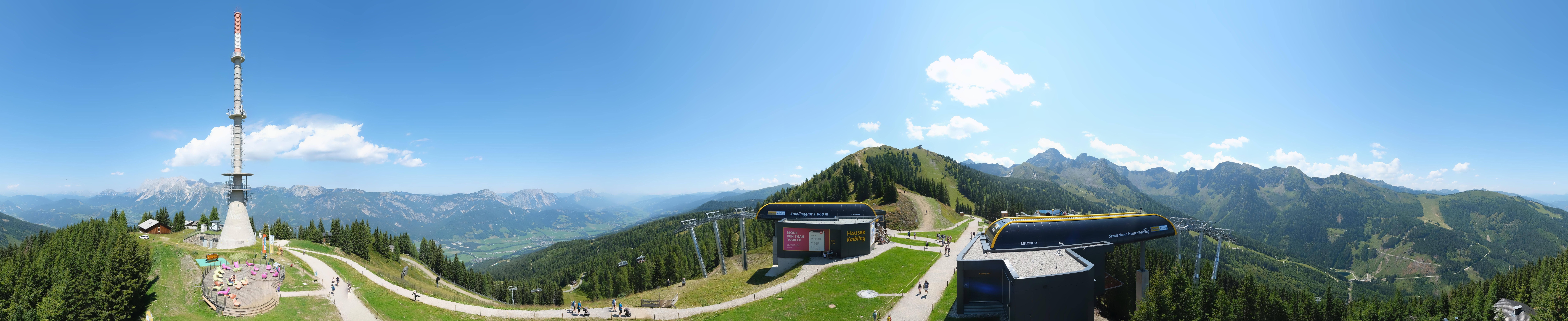 Archiv Foto Webcam Hauser Kaibling: Panorama Sendemast