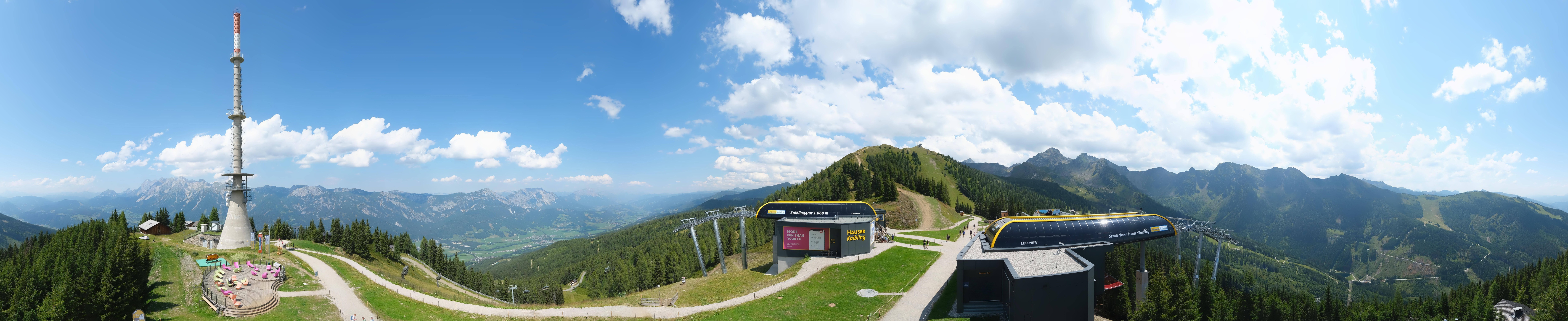 Archiv Foto Webcam Hauser Kaibling: Panorama Sendemast