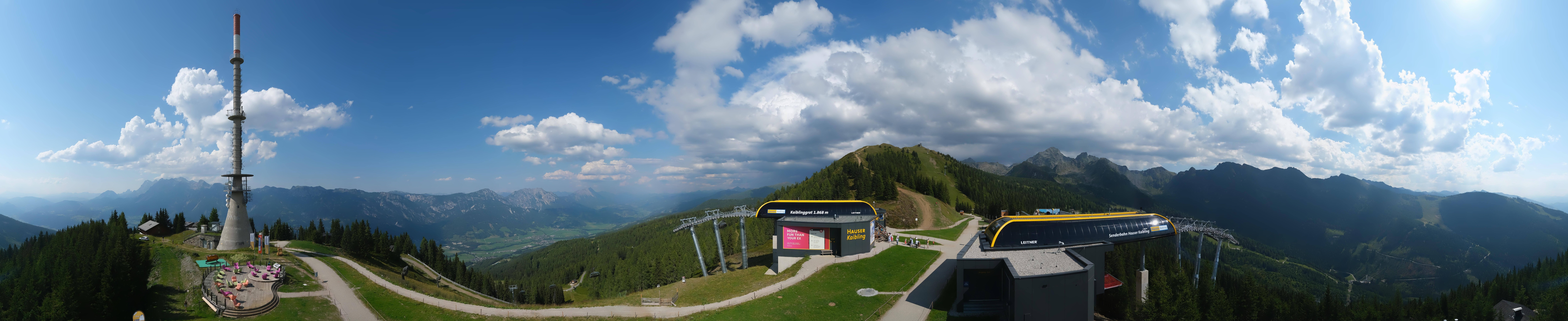 Archiv Foto Webcam Hauser Kaibling: Panorama Sendemast