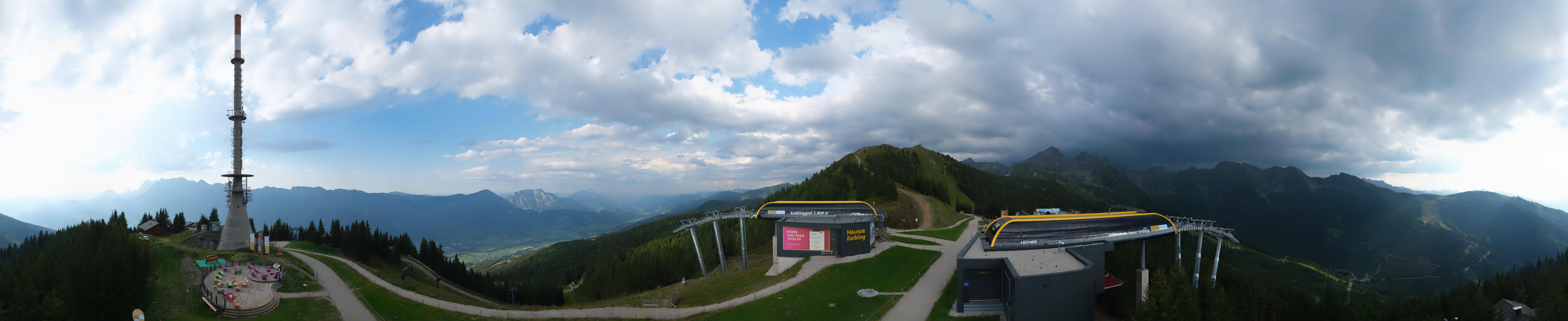 Archiv Foto Webcam Hauser Kaibling: Panorama Sendemast
