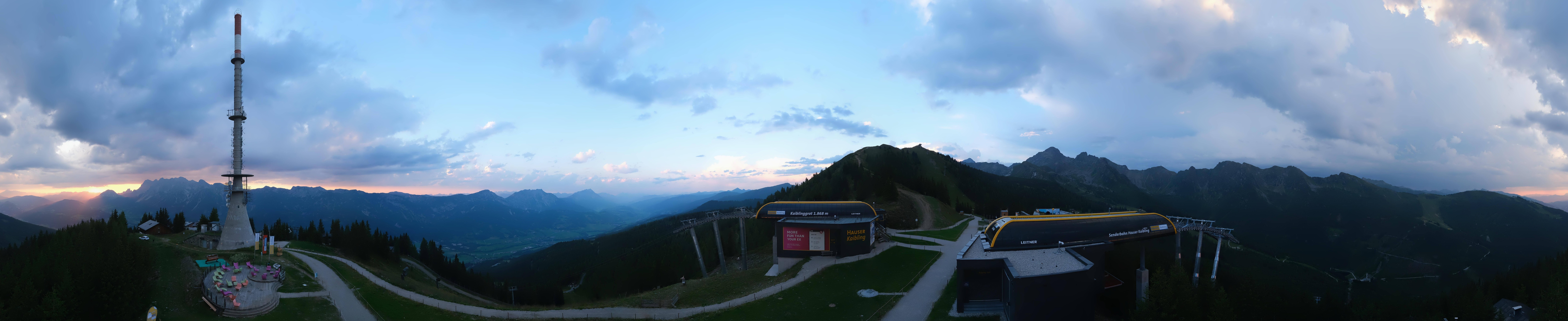 Archiv Foto Webcam Hauser Kaibling: Panorama Sendemast