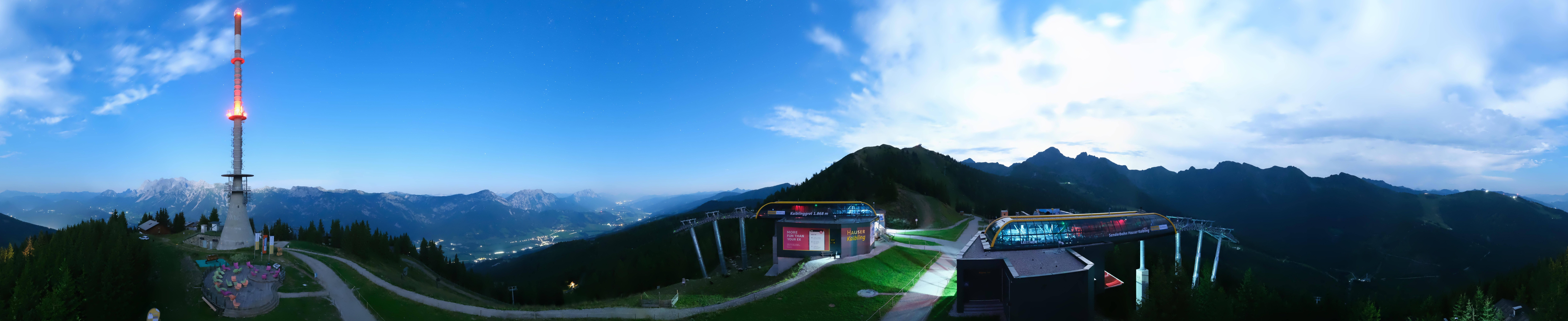 Archiv Foto Webcam Hauser Kaibling: Panorama Sendemast