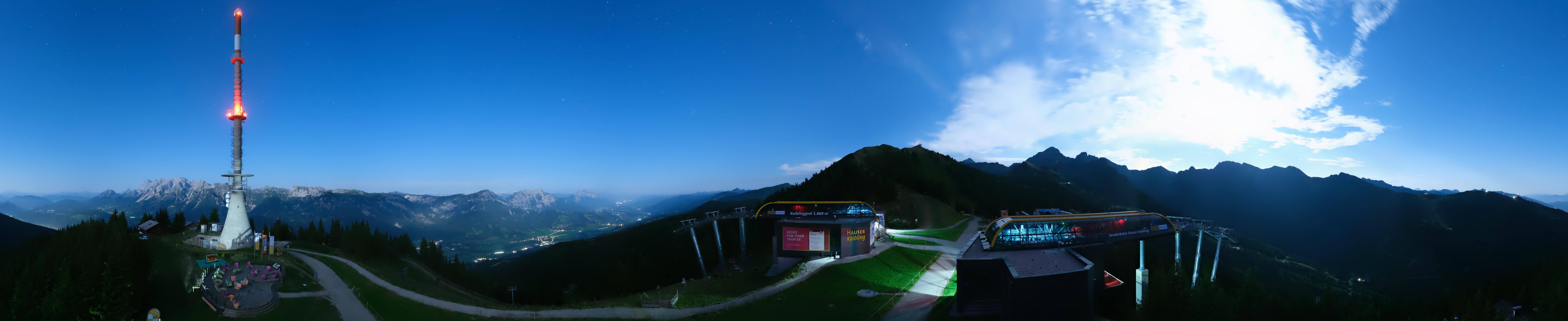 Archiv Foto Webcam Hauser Kaibling: Panorama Sendemast