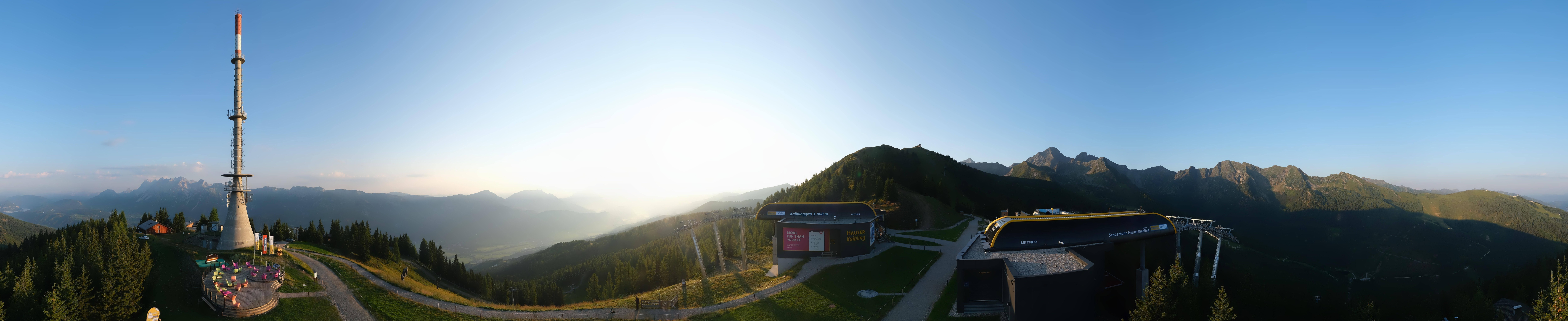 Archiv Foto Webcam Hauser Kaibling: Panorama Sendemast