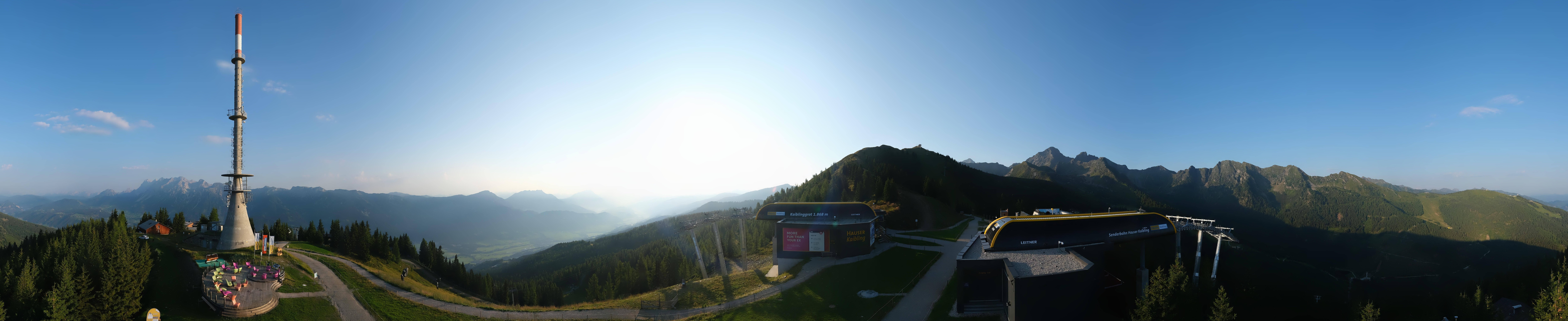 Archiv Foto Webcam Hauser Kaibling: Panorama Sendemast