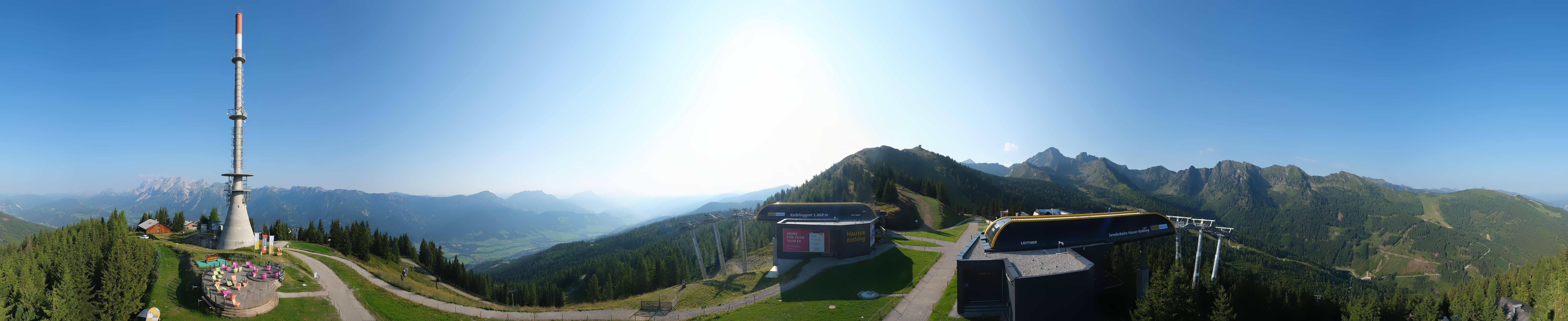 Archiv Foto Webcam Hauser Kaibling: Panorama Sendemast