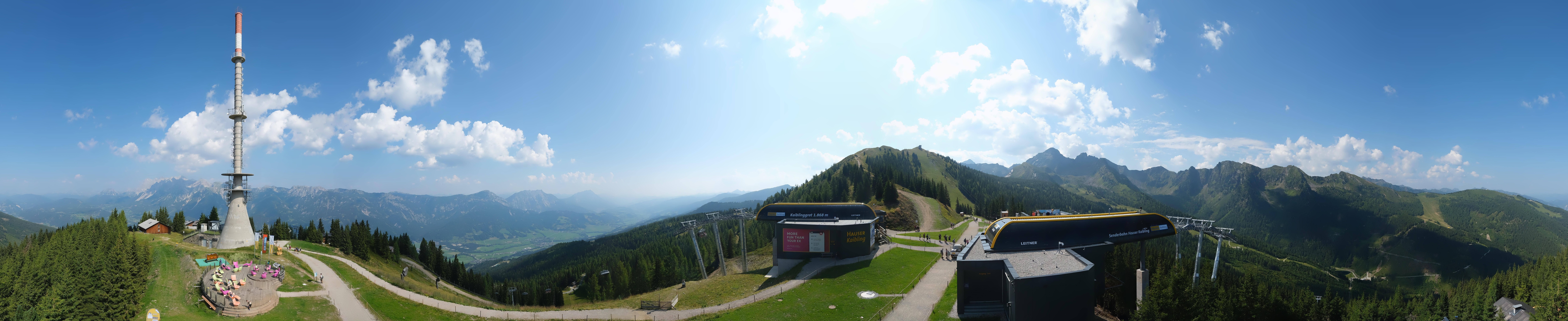 Archiv Foto Webcam Hauser Kaibling: Panorama Sendemast