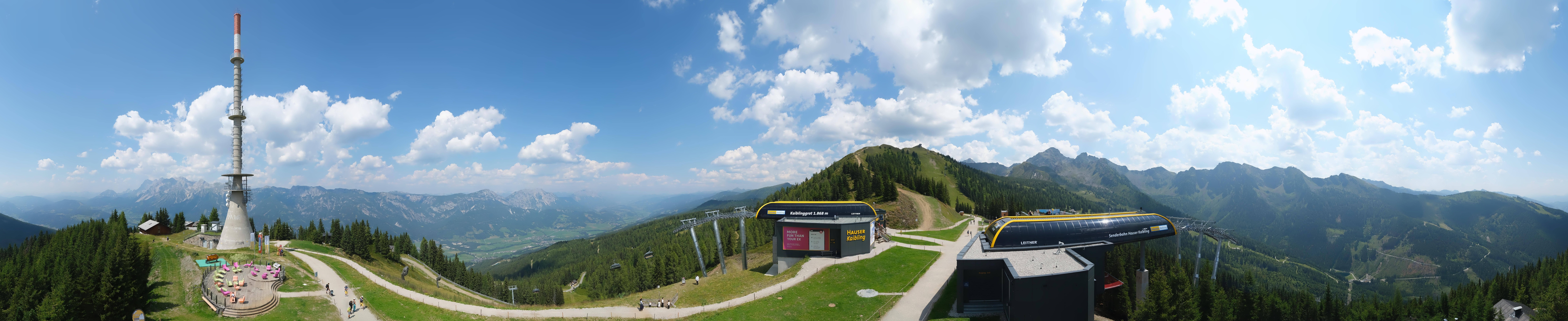 Archiv Foto Webcam Hauser Kaibling: Panorama Sendemast