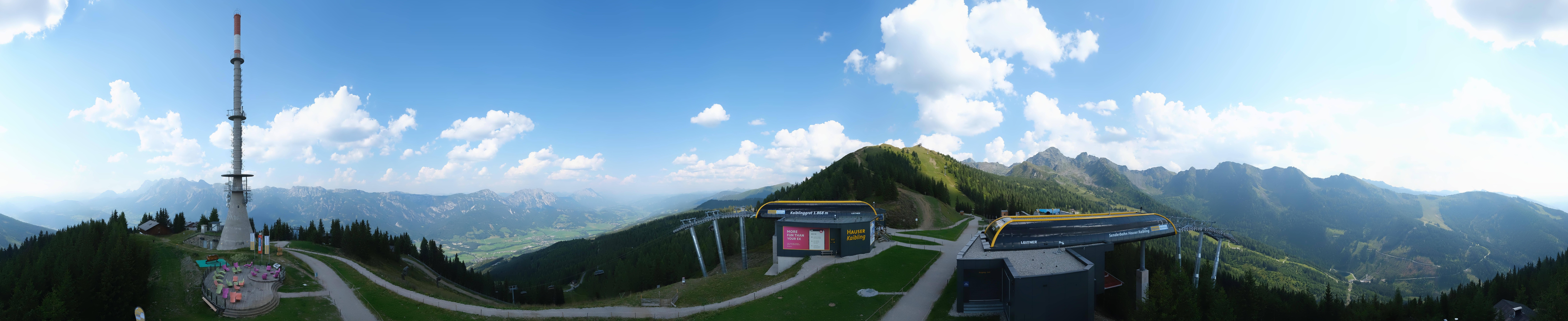 Archiv Foto Webcam Hauser Kaibling: Panorama Sendemast