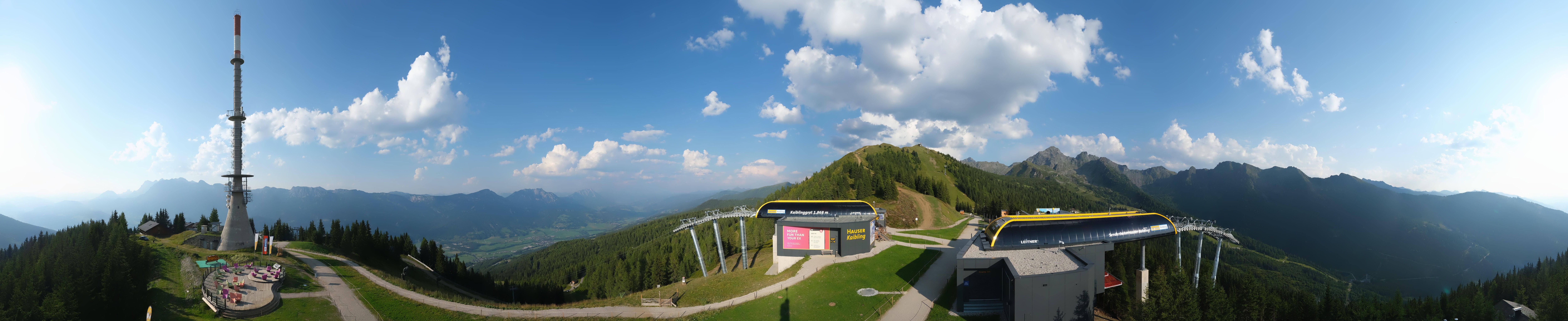 Archiv Foto Webcam Hauser Kaibling: Panorama Sendemast