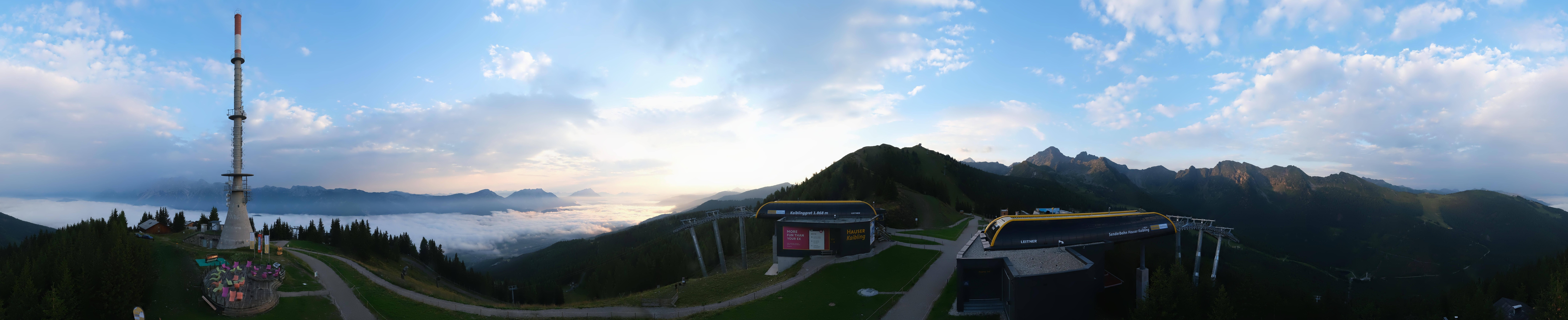 Archiv Foto Webcam Hauser Kaibling: Panorama Sendemast