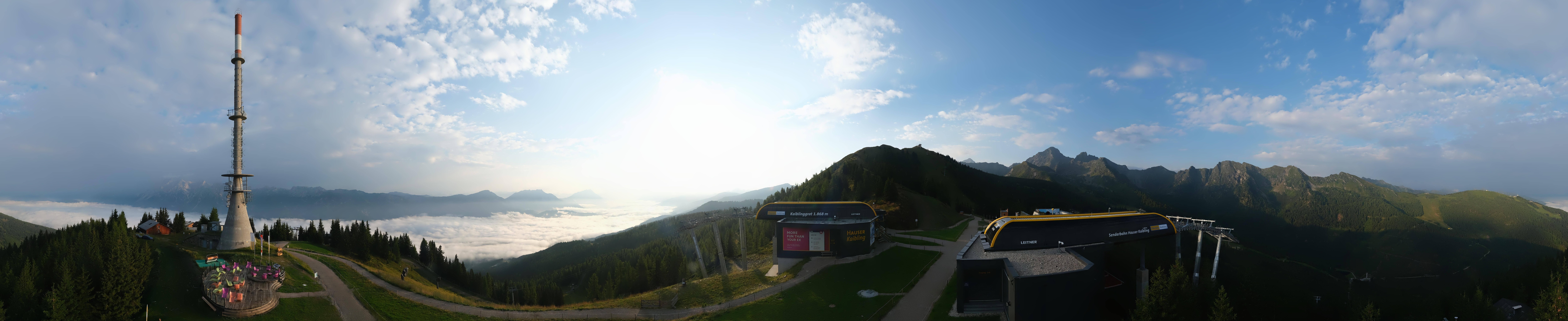 Archiv Foto Webcam Hauser Kaibling: Panorama Sendemast