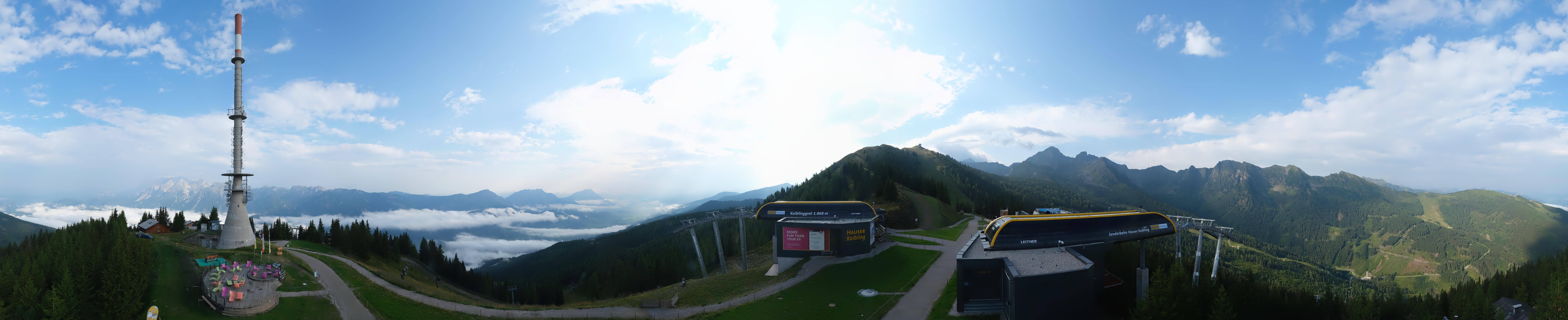 Archiv Foto Webcam Hauser Kaibling: Panorama Sendemast