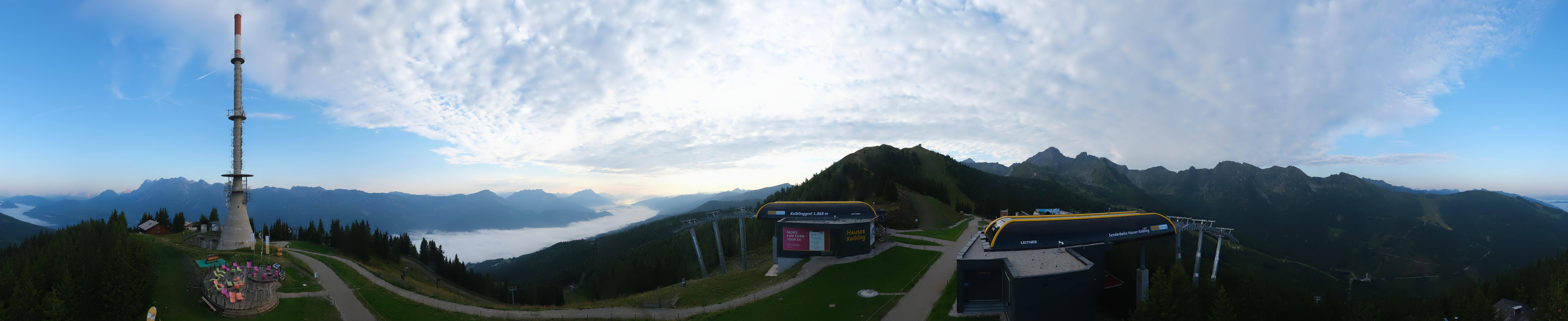 Archiv Foto Webcam Hauser Kaibling: Panorama Sendemast