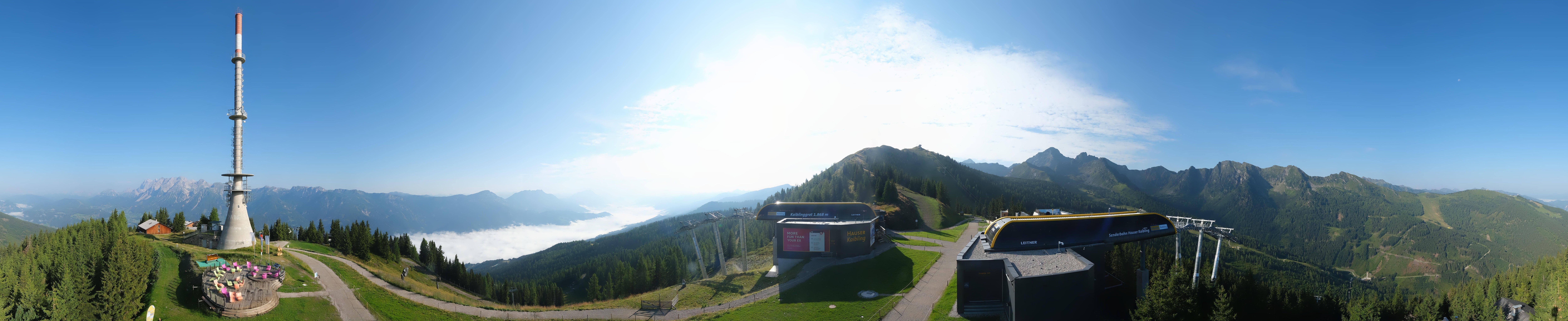 Archiv Foto Webcam Hauser Kaibling: Panorama Sendemast