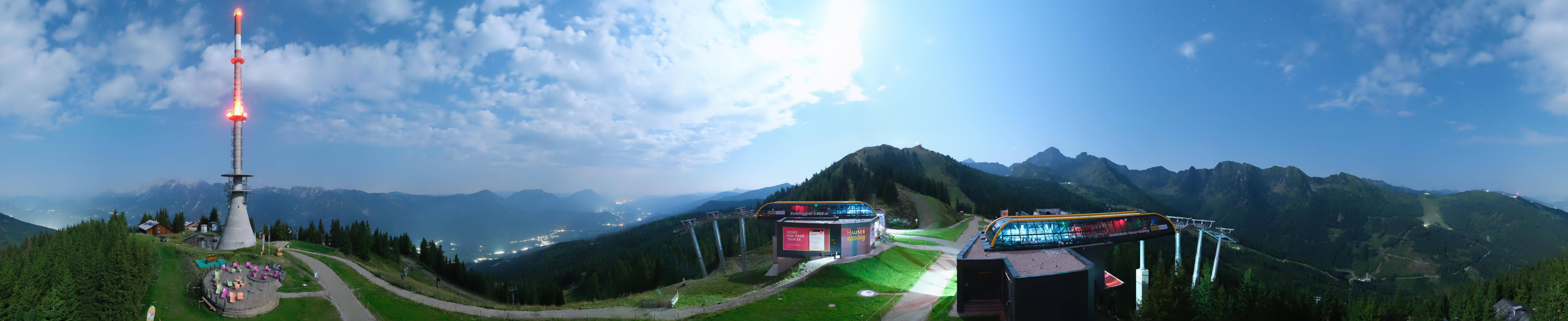Archiv Foto Webcam Hauser Kaibling: Panorama Sendemast