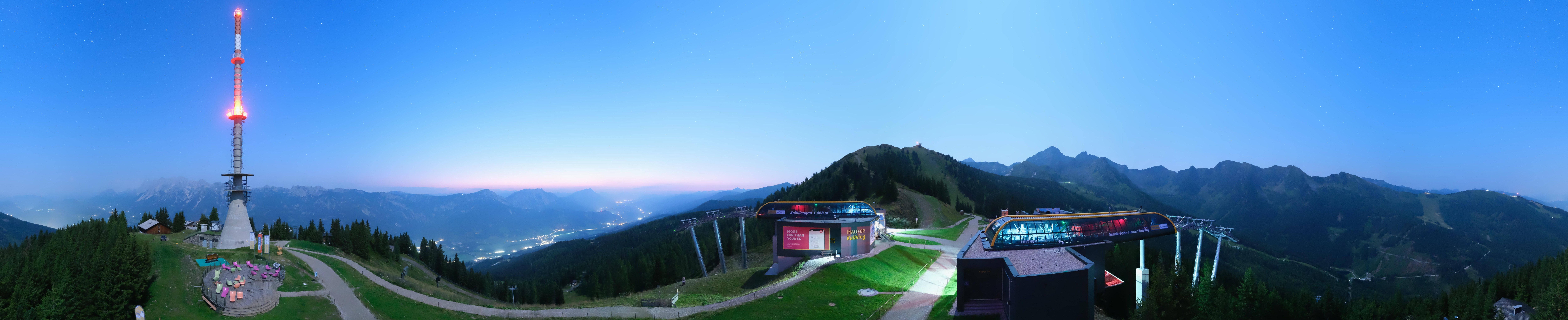 Archiv Foto Webcam Hauser Kaibling: Panorama Sendemast