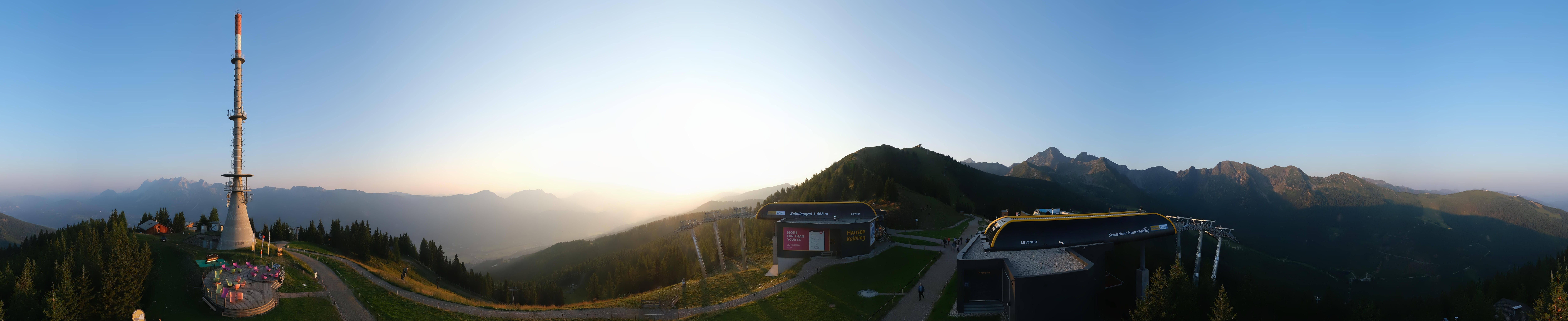 Archiv Foto Webcam Hauser Kaibling: Panorama Sendemast