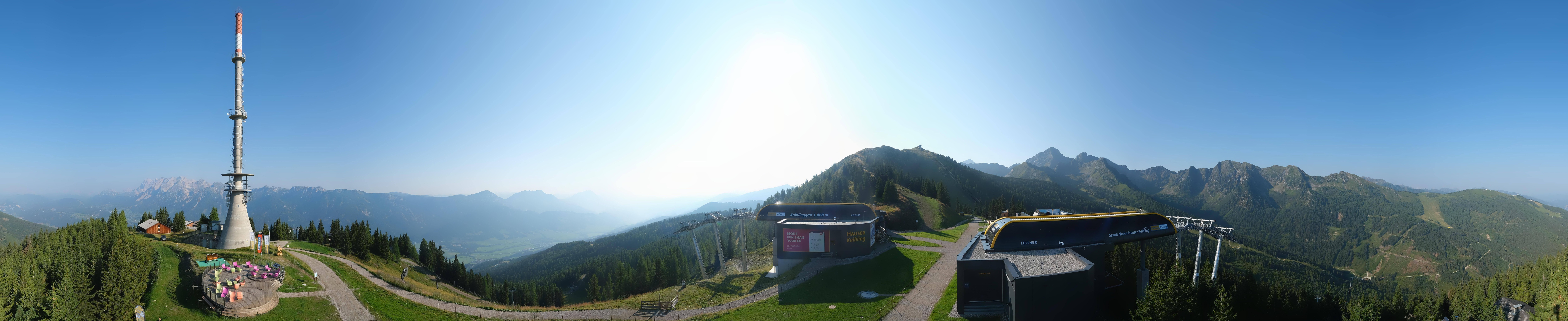 Archiv Foto Webcam Hauser Kaibling: Panorama Sendemast