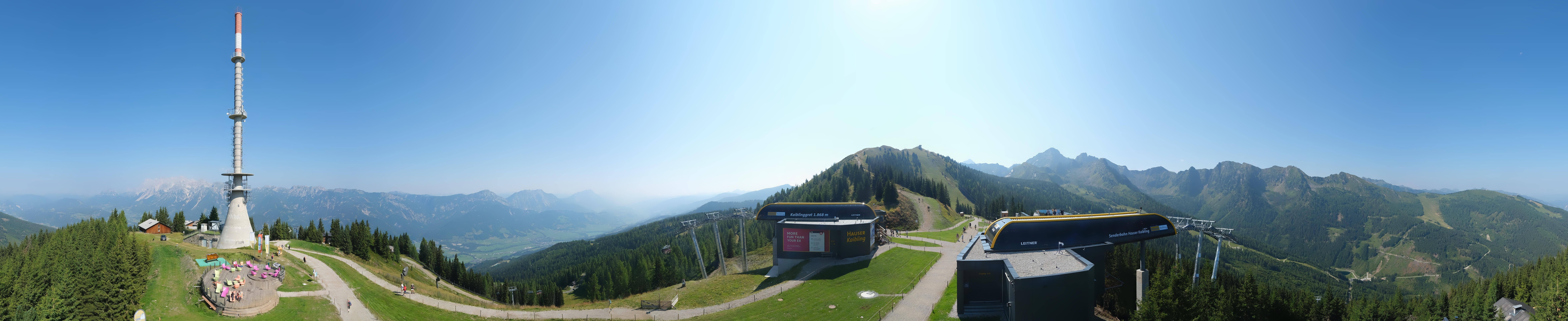 Archiv Foto Webcam Hauser Kaibling: Panorama Sendemast