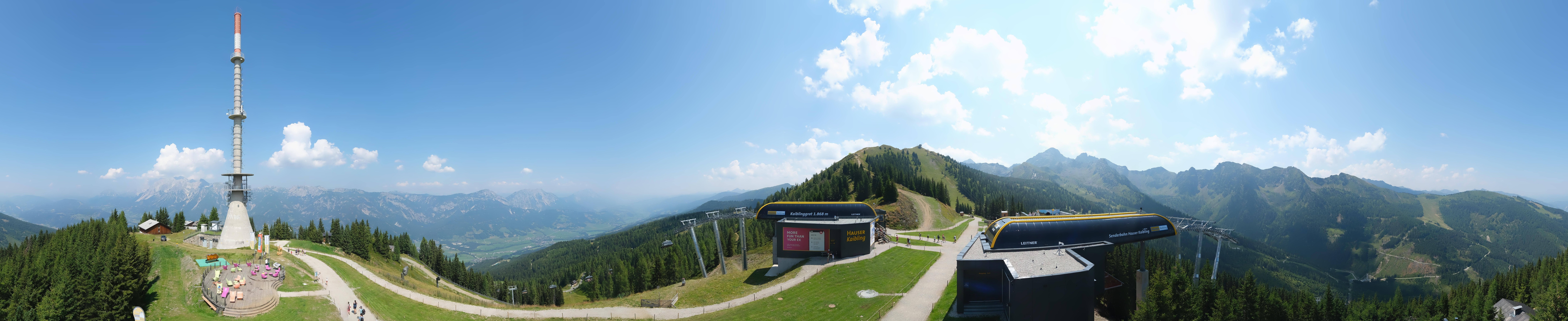 Archiv Foto Webcam Hauser Kaibling: Panorama Sendemast