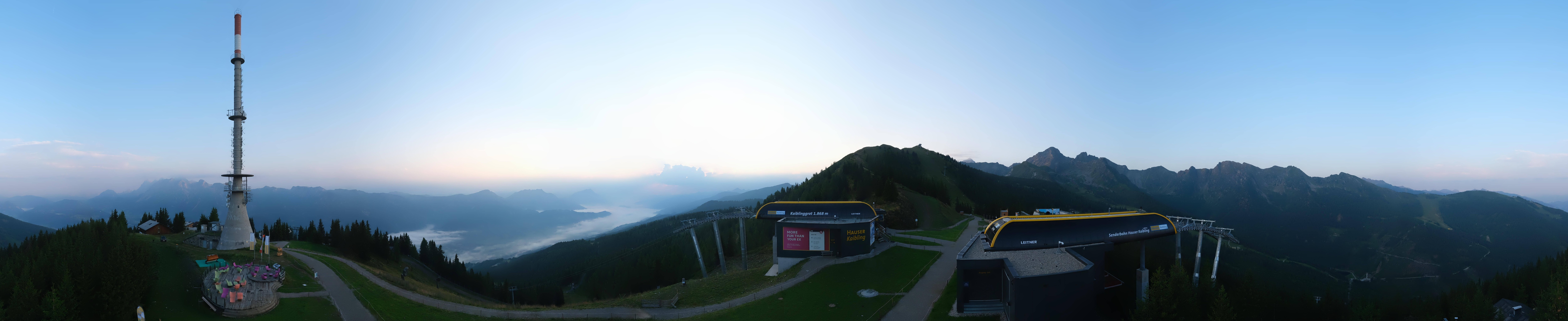 Archiv Foto Webcam Hauser Kaibling: Panorama Sendemast